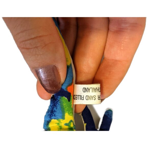 Vintage 1990s Sand Filled Geckos Toys Tie Dye Paperweight Stuffed Plush Animal - Picture 4 of 6